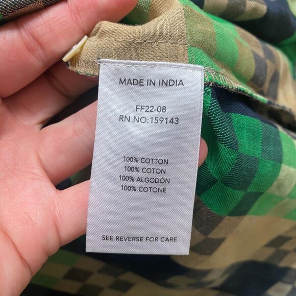 FRNCH Paris Check Joye Preppy Pullover‎ LS Top Womens M Color Green - Picture 5 of 6